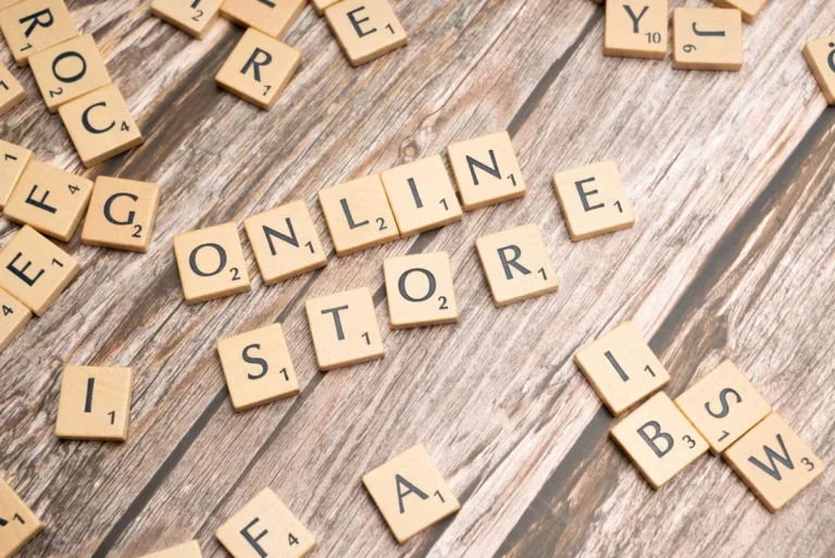 Scrabble tiles spelling ONLINE STORE - Starting an e-commerce business