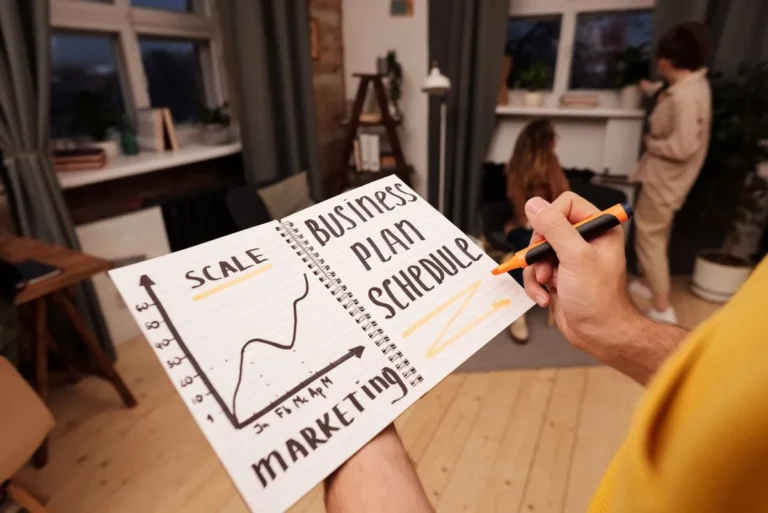 A business team planning strategies on a glass board representing What Is a Business Plan