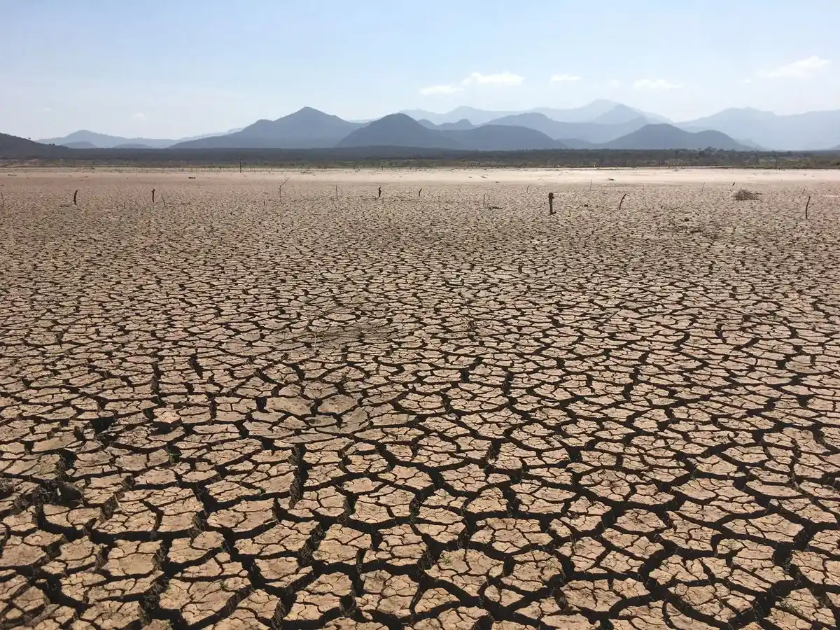 A cracked, dry earth landscape during a drought, illustrating How El Niño Affects the Global Economy