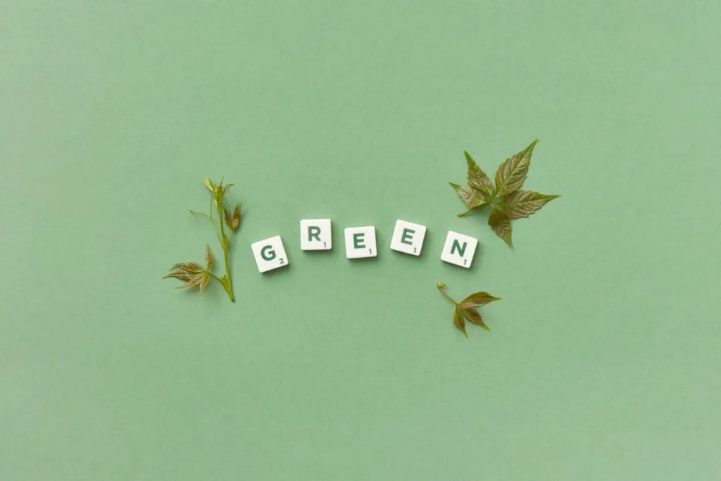 Small plants growing in a row against a light background, symbolizing what is green economy